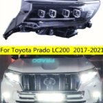 Full LED Head Light For Toyota Prado LC200 LED Headlight 17-21 Daytime Running Lights High Beam Lens Angel Eye Lamp