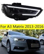 2 PCS Auto Car Head Light Parts For AUDI A3 Matrix 20 13-20 16 LED Lamps Headlights DRL Daytime Running Lights Turn Signal