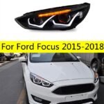 Auto LED Front Lamp For Ford Focus 20 15-20 18 Modified LED Daytime Running Head Lights Angel Eyes Dual Beam Lens Driving Light