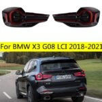 Car Styling For BMW X3 G08 LCI 20 18-2021 LED Dynamic Taillight Rear Fog Lamp Turn Signal Light Highlight Reversing And Brake