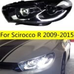 2 PCS Car Lights For Voklswagen Scirocco R 2009-20 15 Head Lamps LED Turn Signal Angel Eyes Headlights DRL Driving Light