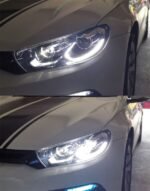 2 PCS Car Lights For Voklswagen Scirocco R 2009-20 15 Head Lamps LED Turn Signal Angel Eyes Headlights DRL Driving Light - Image 3