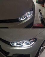 2 PCS Car Lights For Voklswagen Scirocco R 2009-20 15 Head Lamps LED Turn Signal Angel Eyes Headlights DRL Driving Light - Image 4