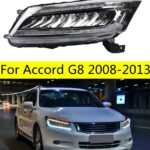 2 PCS Auto Car LED Head Light For Accord G8 2008-2013 Modified LED Lamps Headlights DRL Dual Projector Facelift