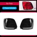 2 Colors Taillights For VW POLO 2011-20 18 Tail Light Benz Type LED DRL Style Running Signal Brake Reversing Parking Lighthouse Facelift - Image 7