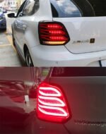 2 Colors Taillights For VW POLO 2011-20 18 Tail Light Benz Type LED DRL Style Running Signal Brake Reversing Parking Lighthouse Facelift - Image 5