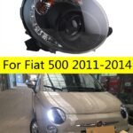 Car Styling Head Lamp for Fiat 500 Headlights 2011-2014 Fiat500 LED Headlight DRL Hid Bi Xenon Auto Accessories